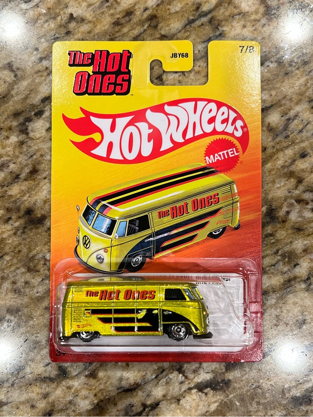 HotWheels Volkswagen T1 Panel Bus/Combi Yellow & Black 'The Hot Ones' Mattel